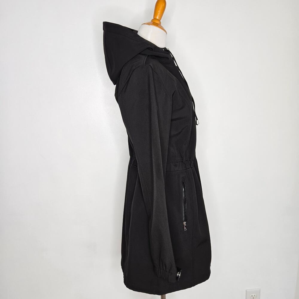 Lauren Ralph Lauren Stylish Hooded Soft Shell Anorak Raincoat Black Women Small - Picture 3 of 14